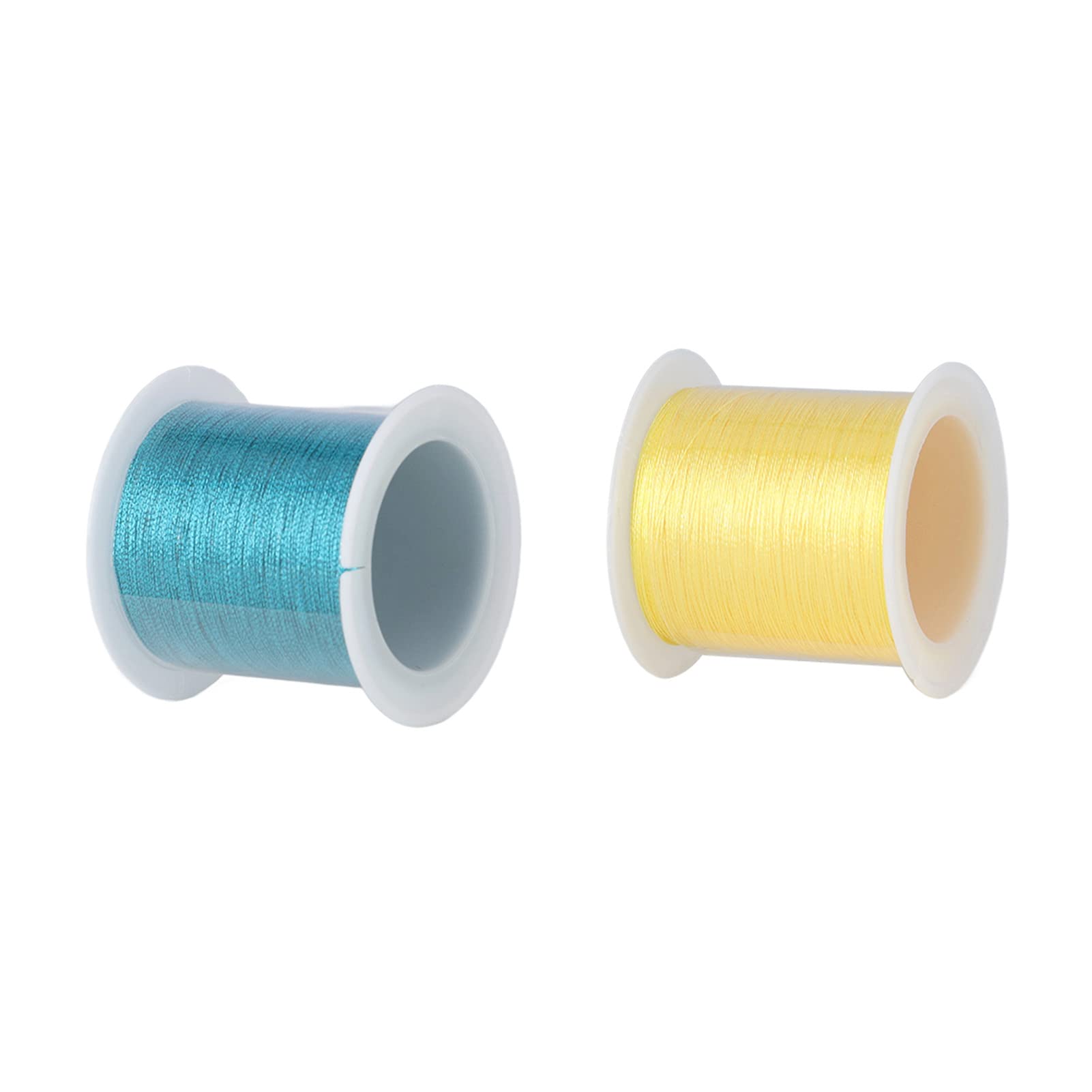 20 Unidades de cordón para Pulseras, 328 pies cortables, 0,2 mm, cordón de poliéster de 3 Hilos para ensartar Cuentas, cordón elástico para fabricación de Joyas con Cuentas de