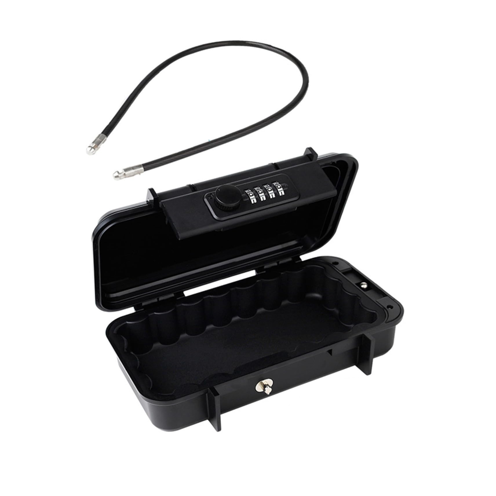 VILLCASE Cassetta Di Sicurezza Portatile Combinazione Per Viaggio Spiaggia e Casa Resistente Ai Colpi Cadute Cavo Metallico Incluso