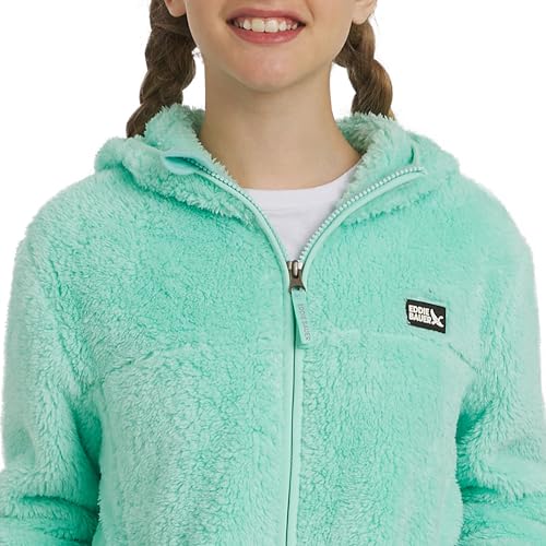 Image of Eddie Bauer Girls' Quest Plush High Pile Faux Sherpa Hooded Jacket