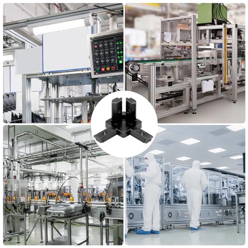 Piuluvor® 4 Stück Eckverbinder Profilverbinder 2020 Serie 3 Wege Aluprofil Eckverbinder mit Schrauben für 6 mm T-Nut-Aluminium-Strangpressprofil (Schwarz)