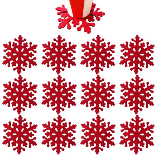 DIFLAX Filzuntersetzer, 12 Stück Weihnachten Untersetzer,...