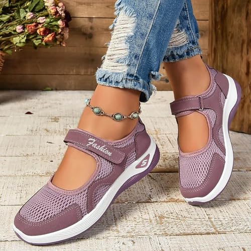 Orthopedic Shoes for Women Dressy Women Wide Width Breathable Arch Support Walking Comfortable Slip on Sneakers Non Slip Lightweight Sneaker Summer Solid Color Shoes Sneakers Hollow Loafers4