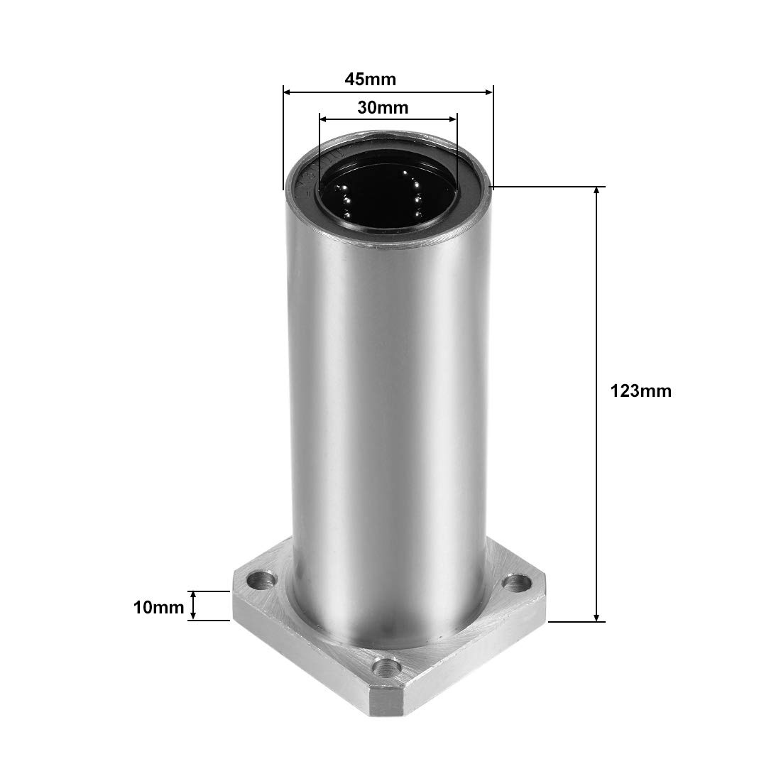 HiPicco Cuscinetti a sfera lineari, LMK30LUU, flangia quadrata da 30 mm, boccola a movimento lineare a doppio lato sigillata in gomma per macchine CNC ad albero lineare da 30 mm, confezione da 2