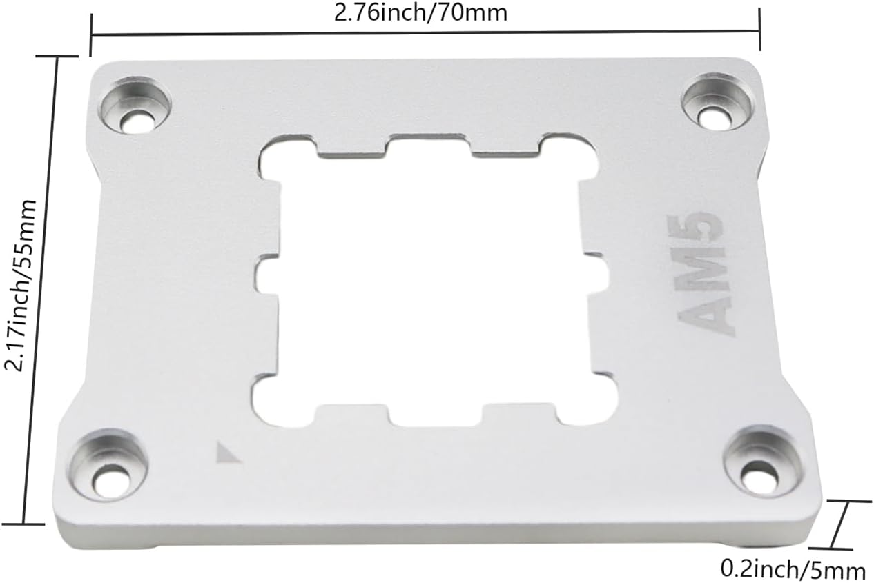 1 Set AM5 Aluminum Alloy Mounting Bracket with Screws and L Type Screwdriver Desktop Case CPU Anti Bend Bracket Fastener for Motherboard Slots X670 B650 Series Chipsets 2.76x2.17x0.2 Inches