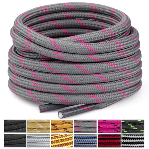Image of Stepace 2 Pairs Round Heavy Duty Boot Laces for Hiking and Work Boots