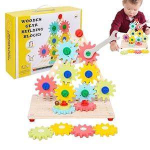 Eventerde Holz Zahnradspielzeug für Kinder