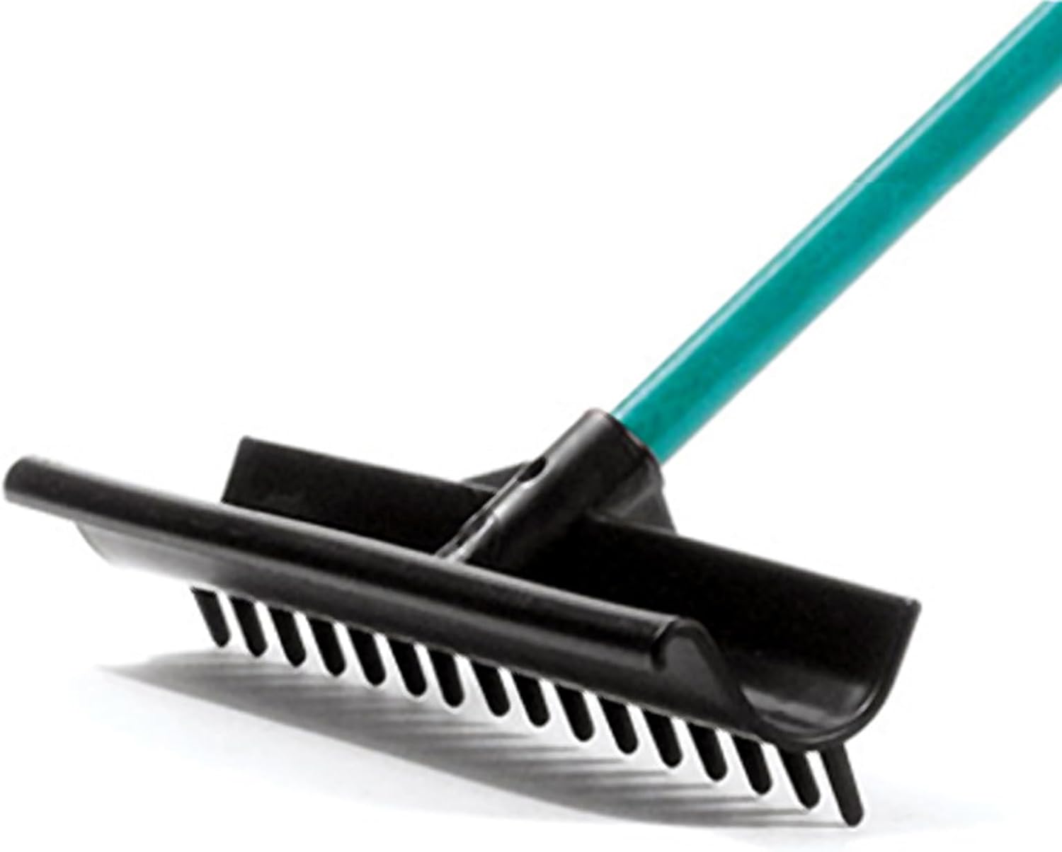 HM&DX Golf Sand Trap Rakes with Aluminum Handle, S-Shaped Reversible Golf Bunker Rake, Easy Using Lightweight Golf Course Supplies for Sand Courts Gardens Planting