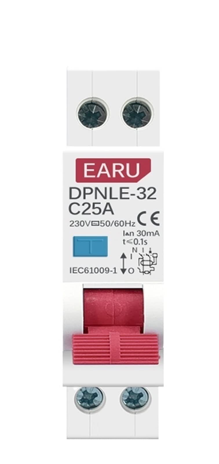 Disjoncteur différentiel à courant résiduel 1P+N 25A 230V 18mm lot de 10