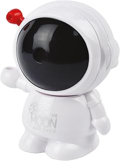 Legami - Kurbelspitzer, To The Moon And Back, 8 x 9,5 cm, verstellbarer Schärfen, ausziehbares Tablett für Erwachsene und Kinder, Schule oder Büro, praktischer Spitzer, tolles Geschenk