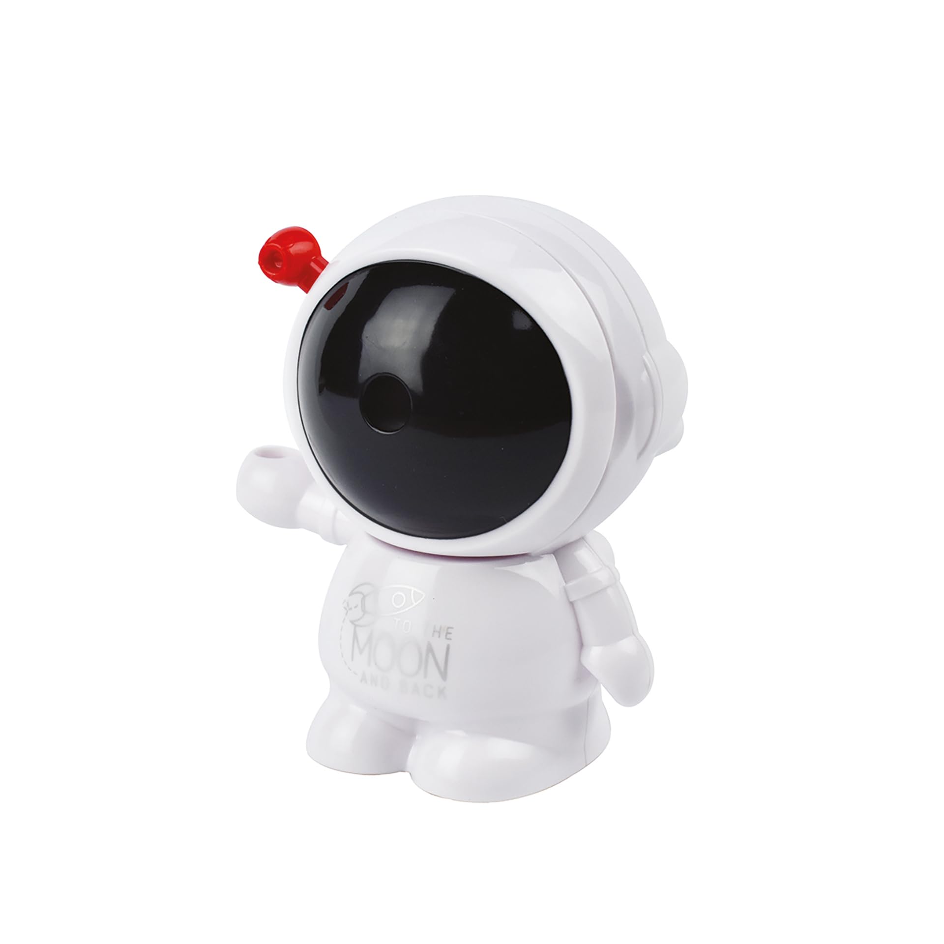 Legami - Taille-​crayon à manivelle, To The Moon And Back, 8 x 9,​5 cm, Affûtage réglable, plateau amovible pour adultes et enfants, école ou bureau, taille-​crayon pratique, excellente idée cadeau