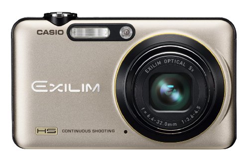 Casio Exilim Ex-fc150 High Speed Slim Camera Gold with 10.1 Megapixels,5X Optical Zoom,2.7" LCD