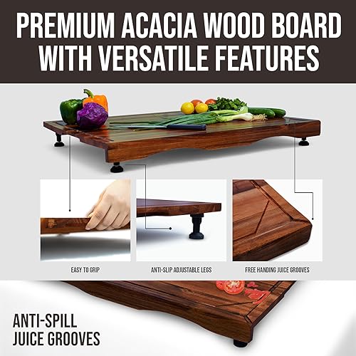 30-Inches-Noodle-Board-Stove-Cover-Cutting-Board-Large-Acacia-Wood-Chopping-Board-with-Juice-Groove-Adjustable-Non-Slip-Rubberized-Legs-Multi-Purpose-Carving-Board-Serving-Tray