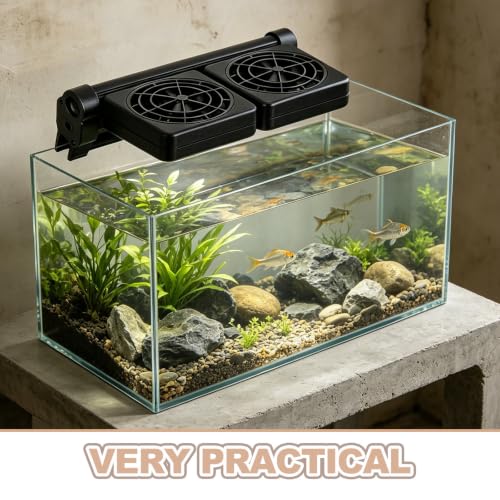 Kichvoe Ventilateur de Refroidissement D’Aquarium à Deux Têtes, 2x1,9 W – vue 3