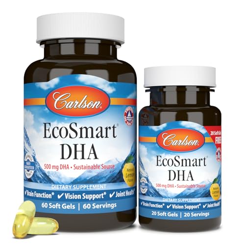 Carlson - EcoSmart DHA, 500 mg DHA, Sustainable Source, Healthy