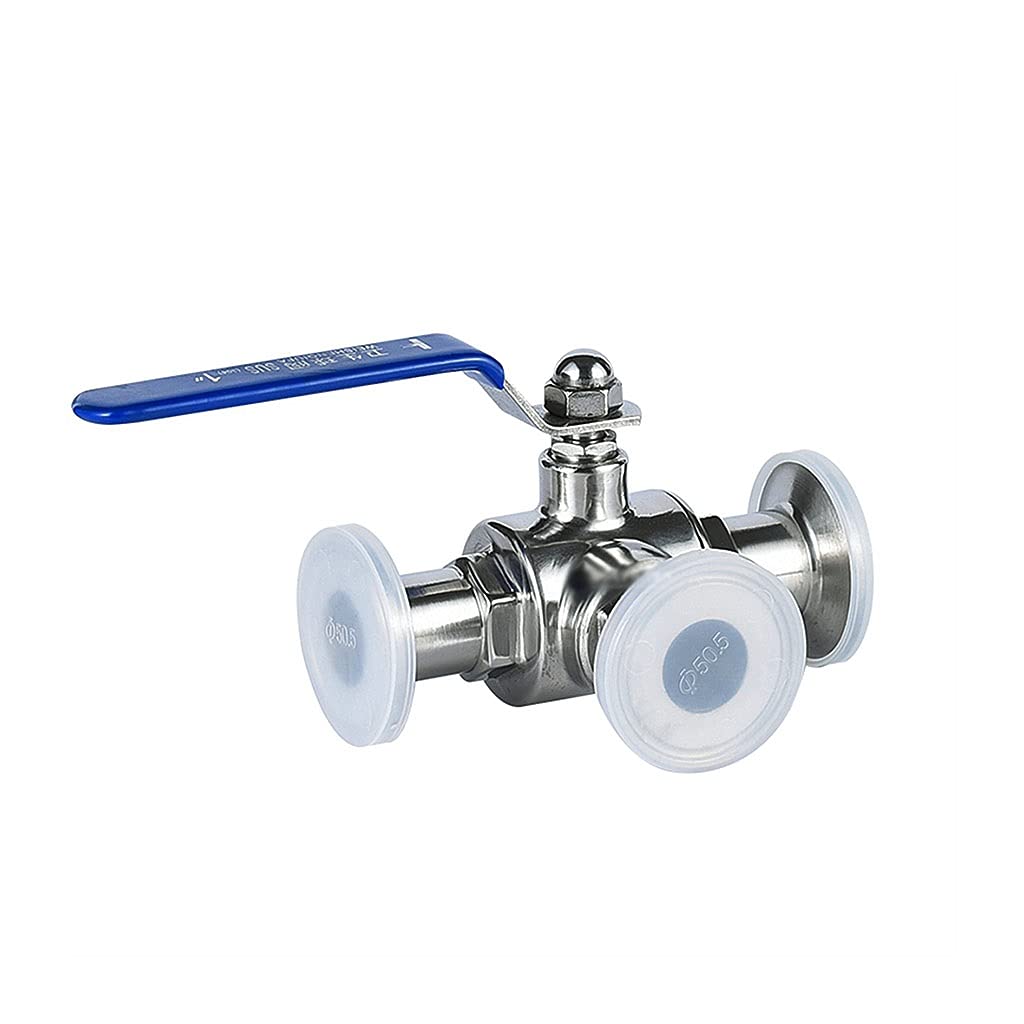 Schlauchverbinder mit Wasserstopp, Schnellmontage-Dreiwege-Kugelhahn aus Edelstahl, T-Typ L-Typ 3/4" 1" 2" DN20 25 32 40 50(Dn50)