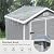 Amopatio Outdoor Storage Shed with Floor, 6x4.5 FT Plastic Shed with Ventilation, Waterproof Resin Garden Sheds for Backyard,Patio,Lawn White Grey