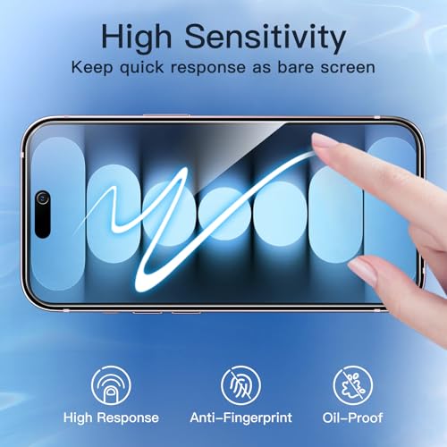 Image of JETech Privacy Screen Protector Guard for iPhone 15, 2-Pack