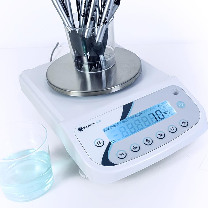 MBH - Bilancia professionale ad alta precisione per laboratorio. Bilancia analitica scientifica capacità 2,2 kg/precisione 0,01 g con display LCD retroilluminato.