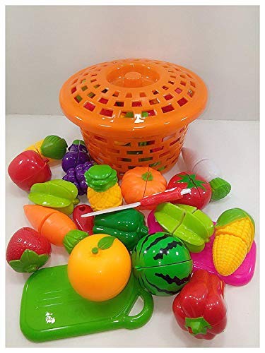 SEE Fruit And Vegetable Cutting With Basket|Toys For Kids|Realistic Slice-Able Fruits And Vegetable Cutting Along With Basket|Multicolor (B08YWSLN2Z) Amazon Price History, Amazon Price Tracker