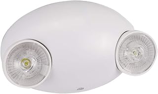 Светодиодный аварийный светильник AmazonCommercial, сертифицированный UL, 1 упаковка, две регулируемые головки, резервный аккумулятор