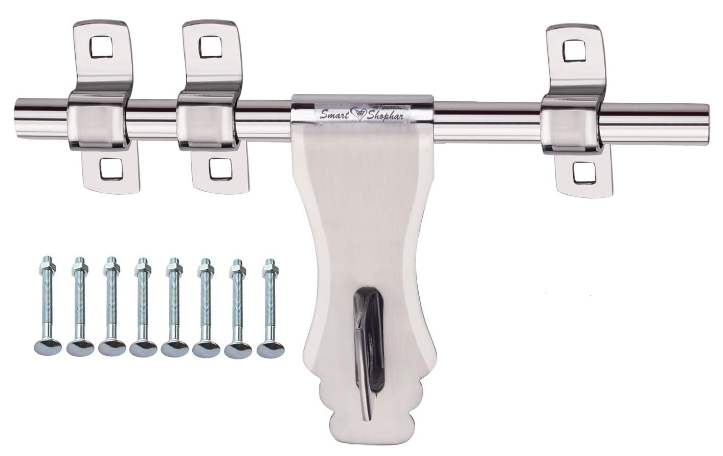 Smart Shophar Stainless Steel Butterfly Aldrop 10 Inches Silver, Pack of 1 / Smooth and Secure Latching/Effortless Installation/Suitable for Doors and Gates-image-45