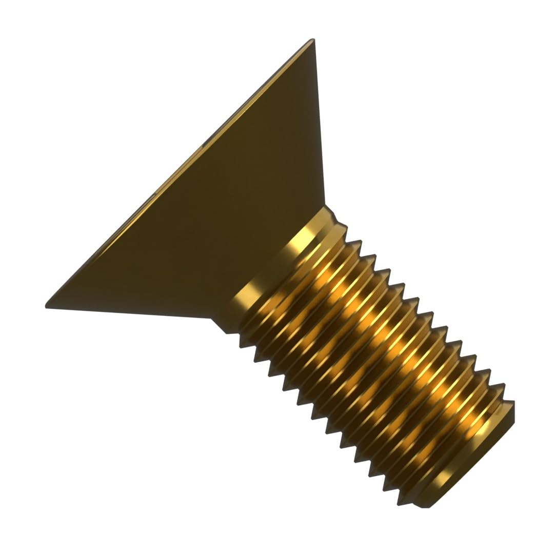 M4 (4mm x 20mm) Brass Phillips Countersunk Machine Screws Metric Flat Head Steel Fully Threaded DIN 965 (Pack of 20) E3D - Image 2