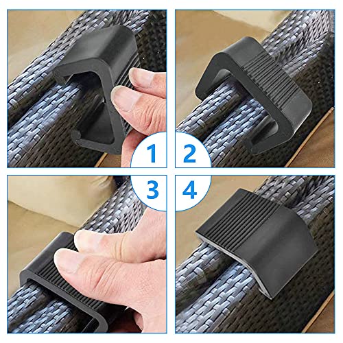 FIGFYOU 10 Stück Gartenmöbel Verbinder Rattan Polyrattan Sofa Clip Loungemöbel Verbindungsklammern Möbel Lounge… – Bild 5