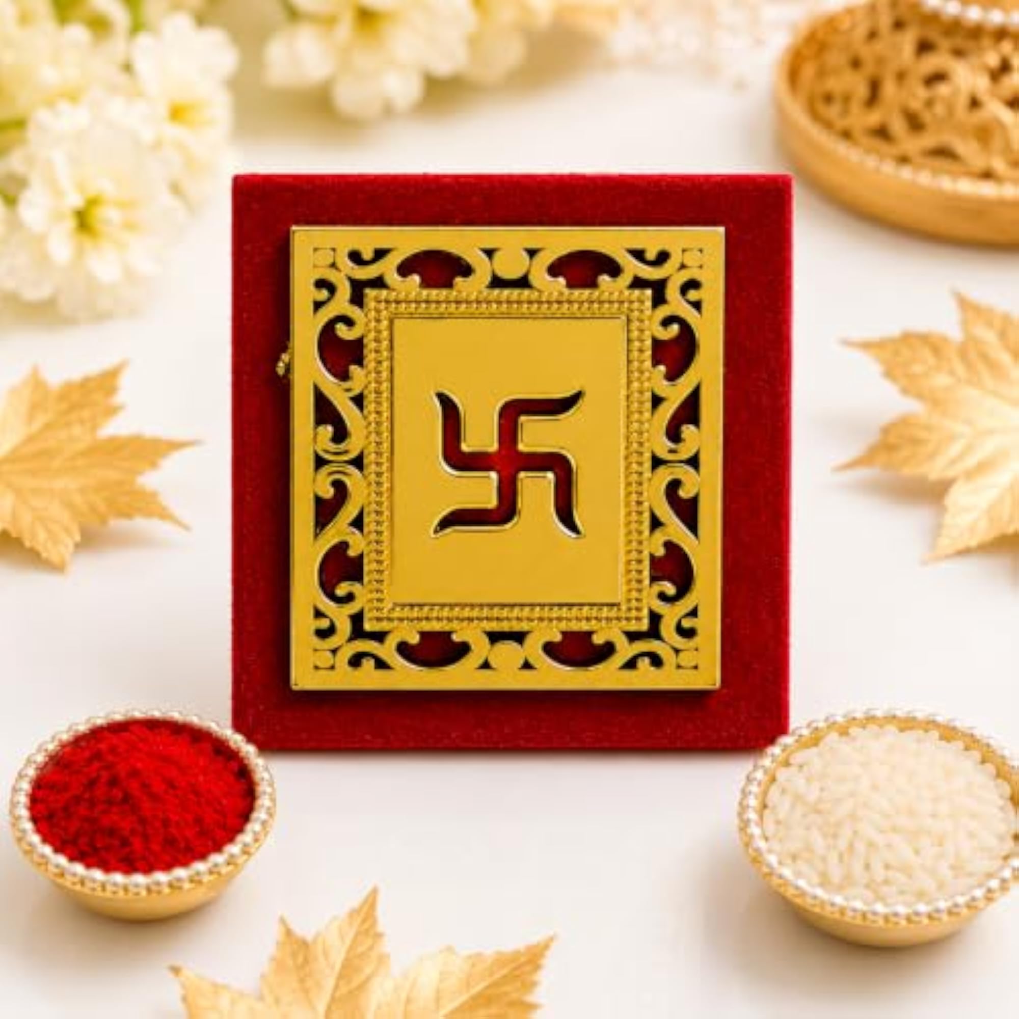 Premium Rakhi Set for Bhaiya & Bhabhi with Keychain