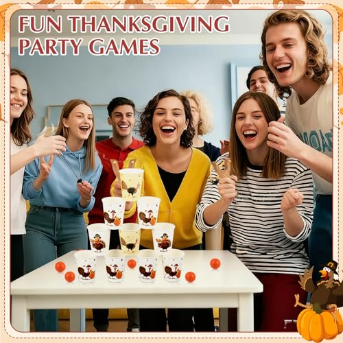 image for TLY Thanksgiving Games Stacking Cups Set,Thanksgiving Party Games with