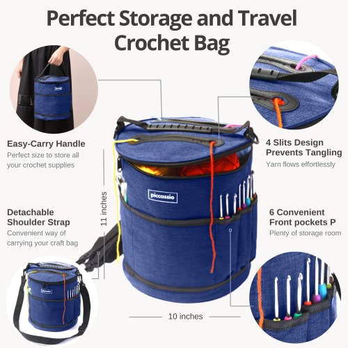 Crochet Kit For Beginners Adults And Kids - Make Amigurumi And Crocheting Kit Projects - Beginner Crochet Kit Includes 20 Colors Crochet Yarn, Crochet Hooks, Book, Crochet Bag Etc, Crochet Starter Kit #TOP4
