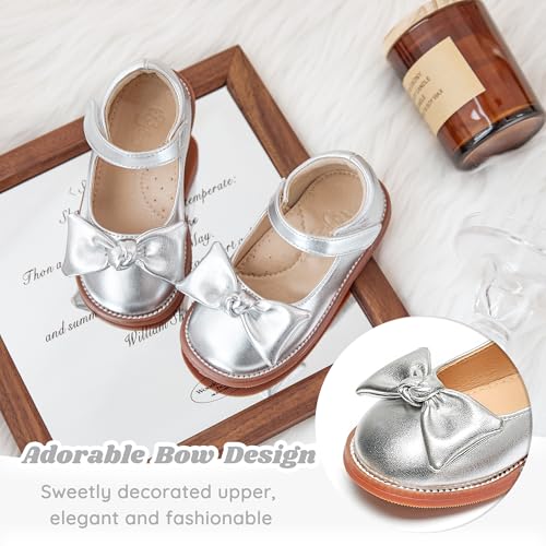 Image of Flaryzone Toddler Little Girl Mary Jane School Uniform Oxfords Flat Dress Shoes