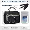 RAINSMORE 17 Inch Laptop Bags for Women Large Laptop Case Messenger Bag Work Bags for Women 17.3 Inch Teacher Bag Computer Bag Laptop Briefcase for Business Office Travel College Black #1