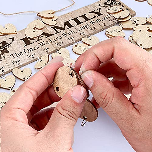 Birthday Gifts Present For Mom Grandma From Daughter - Family Wooden Birthday Reminder Calendar Board, Help Grandma To Track Birthday Wall Hanging Plaques, Best Gift Ideas For Birthday Mothers Day Christmas #TOP22