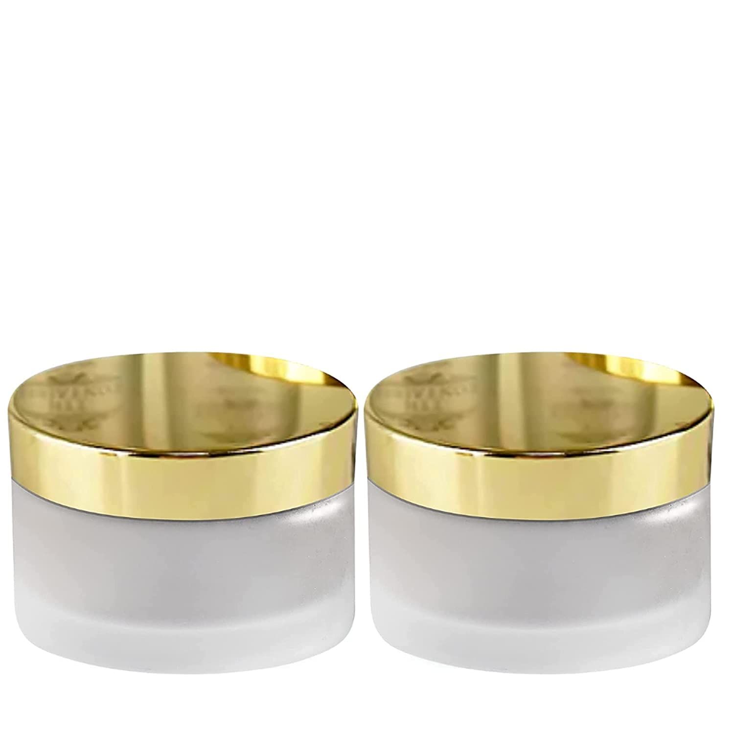 DINEMART PACK OF 2PCS 50 GRAMS FROSTED GLASS JAR with Golden Caps and Inner White Lid 100% LEAK PROOF Refillable Empty Glass Jar/Containers For Cosmetics,Cream,Lip Balms,DIY Skin Care,Beeswax,Beauty-image-18