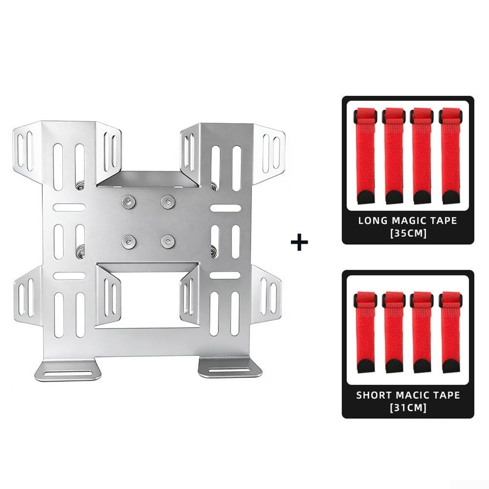 Soporte de metal para extintor de incendios BMW R1200GS negro (plata) | Acero de alta resistencia, revestimiento negro, ajuste perfecto para R1200GS, resistente a la intemperie, duradero
