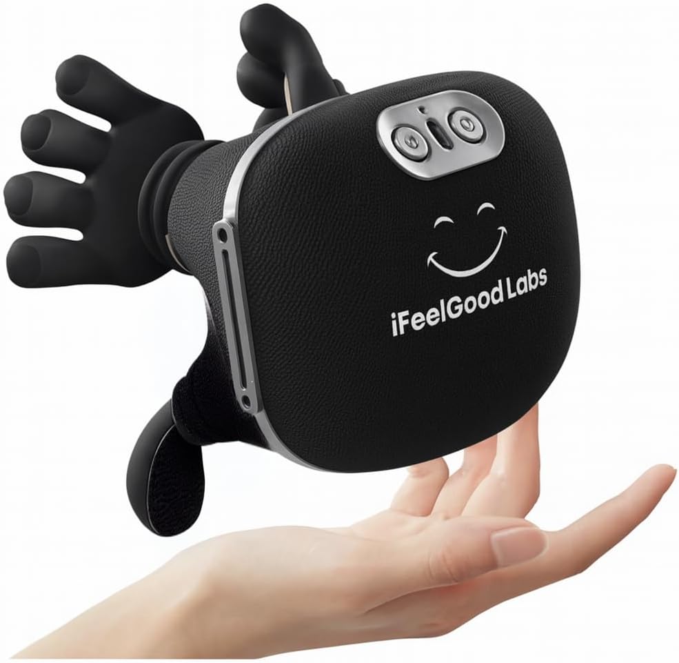 Handheld Massager– Deep Tissue Electric Back & Neck Massager with Heat, Vibration Multiple Speeds – Massage Gun Pain Relief, Athletes, Gym Recovery, Seniors & Physical Therapy (Black)