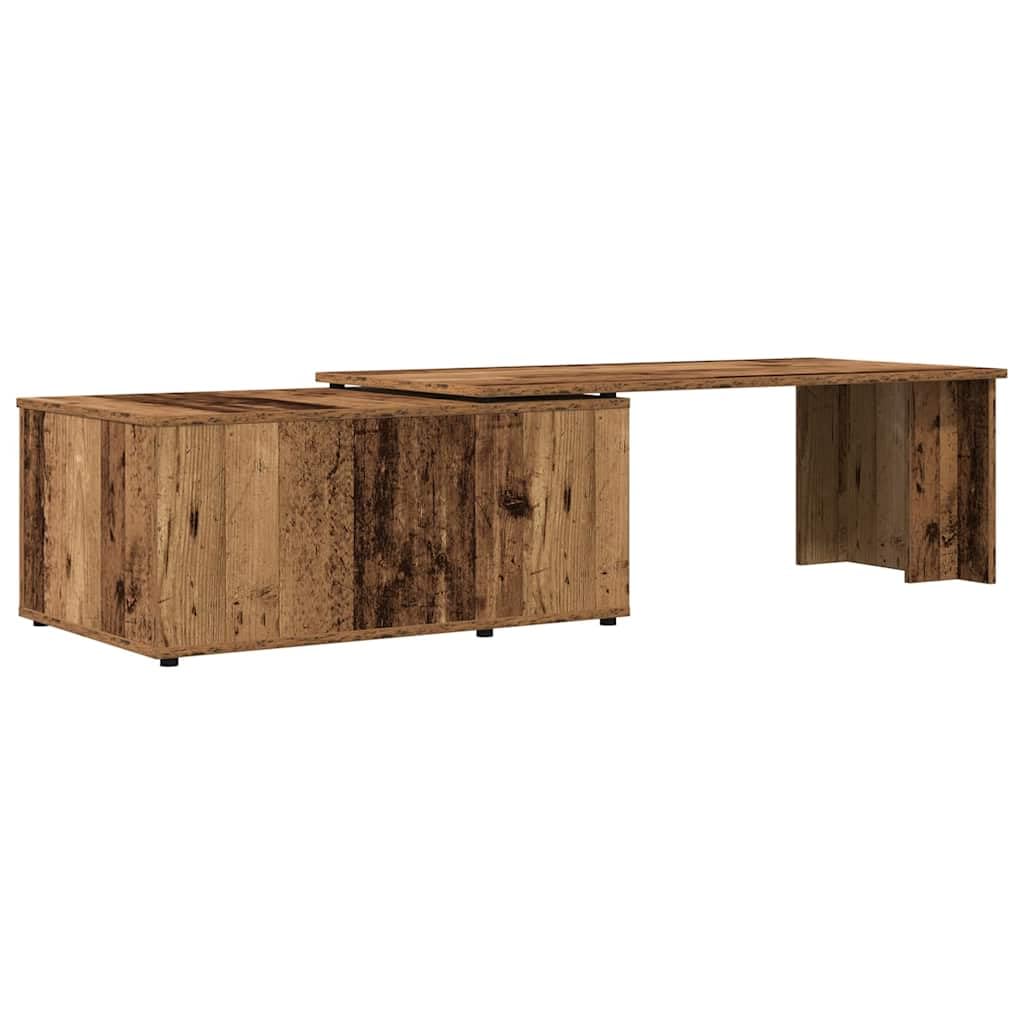 Genérico Mesa de centro Madera de Ingeniería 150x50x35 cm | Superficie lisa, resistente a la humedad, gran espacio de almacenamiento, fácil de limpiar