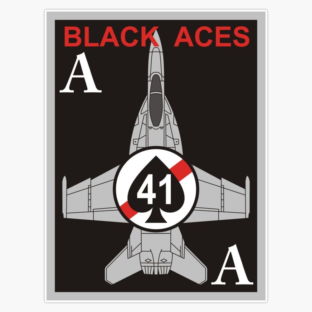 Amazon.com - F/A-18 VFA-41 Black Aces Window Bumper Sticker Decal 5