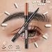 HECI BEAUTY Eyebrow Pen Microblading Liquid Brow Pencil with 3D Fiber Tip, Waterproof Hair Stroke Eyebrow Pen for Sparse Brows, Long Lasting Natural Looking Brows,Soft Black