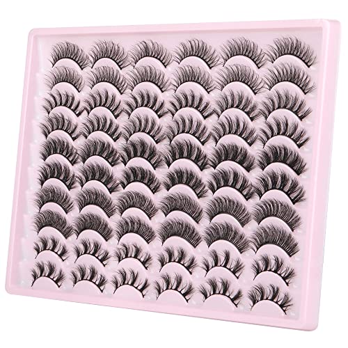 Eye Lashes Sets Pack Eyelashes Natural Look Fluffy Volume 3D Curl Wispy False Lashes 14mm-18MM Lashes Pack Wholesale 30 Pairs by ALICE