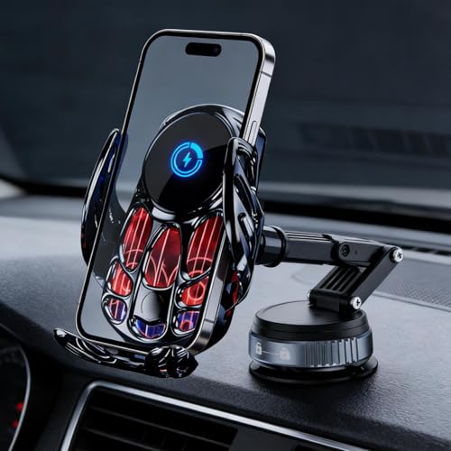 Cargador inalámbrico coche 15W y soporte de salpicadero para móviles 3