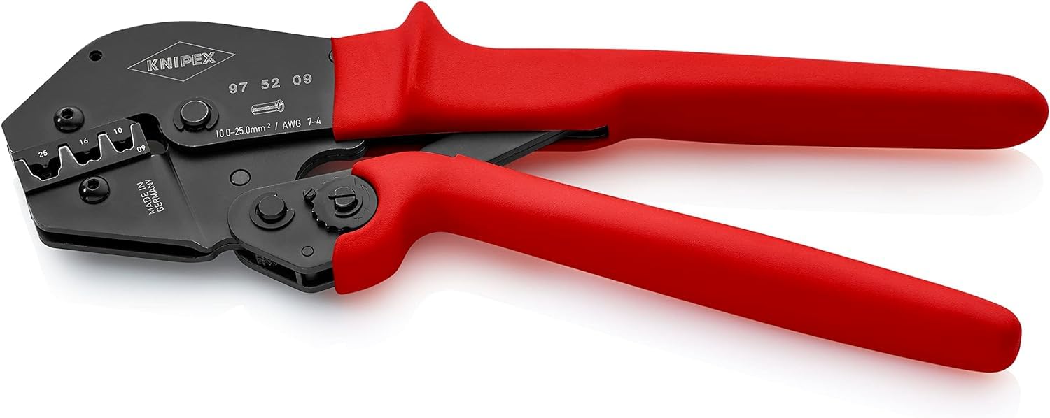 Knipex Pince à sertir également pour prise à deux mains avec gaines en plastique antidérapantes 250 mm, 97 52 09
