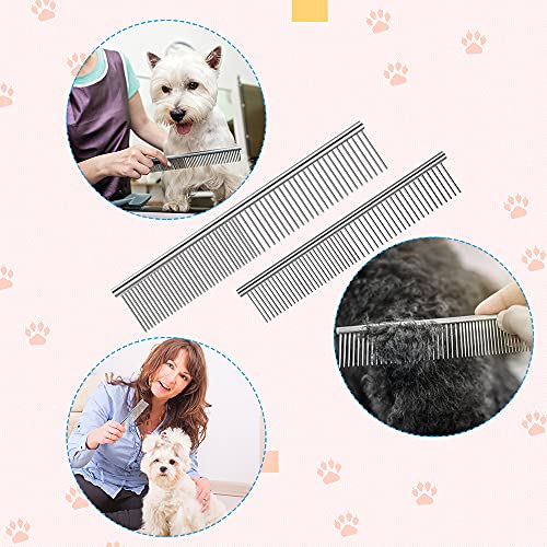 LucyPhy Pet Steel Combs, Metal Dog Comb Grooming Comb with Stainless Steel Rounded Ends Teeth for Shedding Long Matted… - Image 6