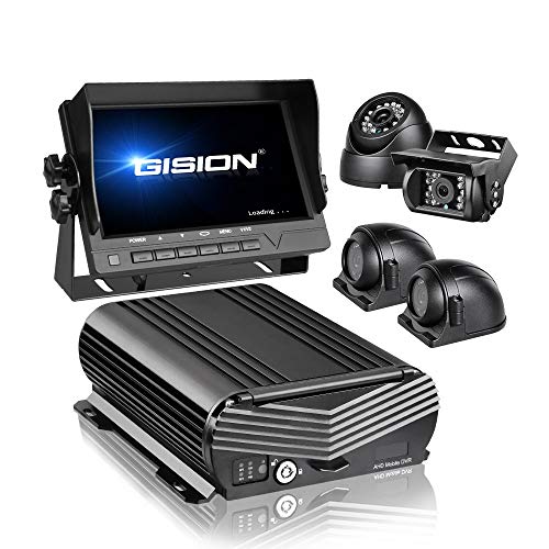 4CH MDVR Kit 4G GPS 1080P AHD Hard Drive Car DVR Camera System Online Video with Night Vision Waterproof Front Side Rear…