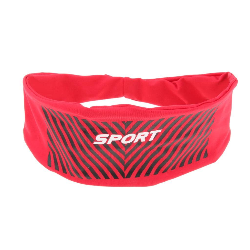 LOSA Sport Elastic Sweatband Sweat Moisture Wicking Absorbing Headband Red-image-7