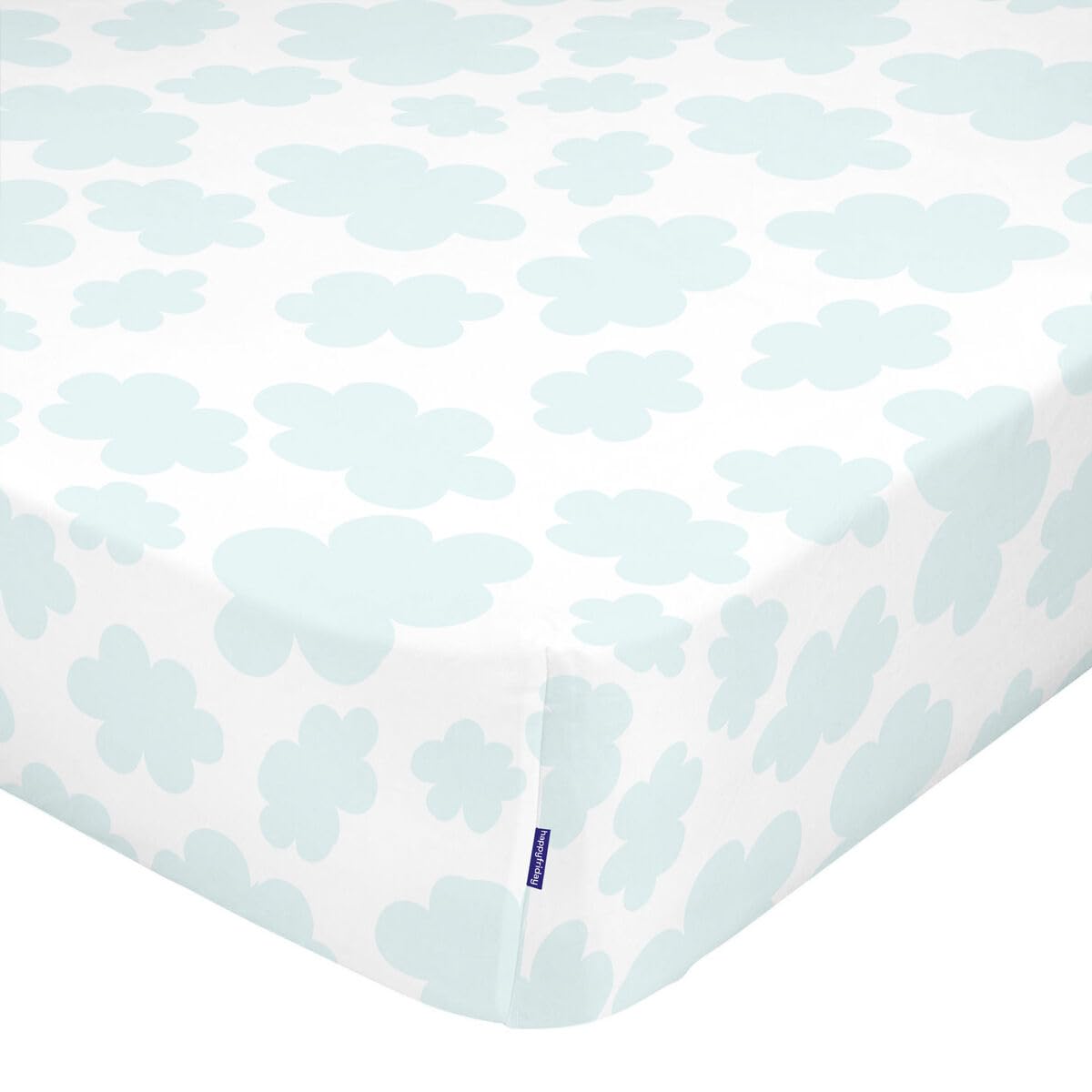 HappyFriday Fitted sheet MR Fox White 70 x 140 x 14 cm Clouds