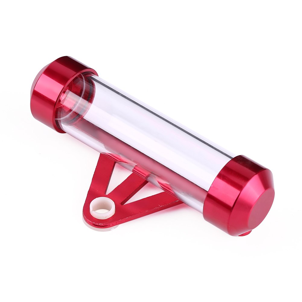 Tubo de impuestos de Motocicleta, Tubo de Disco de impuestos de Motocicleta Impermeable Universal Tubo de Disco de impuestos Seguro de Motocicleta Marco de Soporte cilíndrico(Rojo)