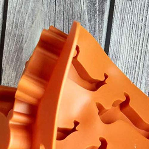 Hemoton Teckel hond gegoten siliconen ijsblokjesvorm ijsblokjesschaal dienblad voor whisky cocktails 9 roosters - Image 8