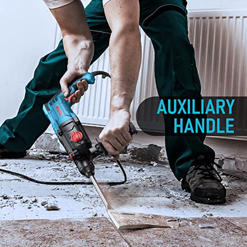 ENEACRO SDS-Plus Bohrhammer, 6 Variable Geschwindigkeit mit 4 Funktionen, Sicherheitskupplung, 26 mm Bohrleistung in… – Bild 6