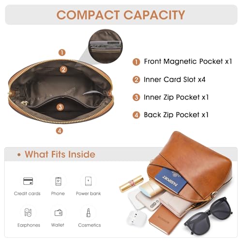 Kattee Leather Crossbody Bags for Women Trendy, Small Purses Handbags Shoulder Bag, Genuine Leather Cross Body Bag for Woman4
